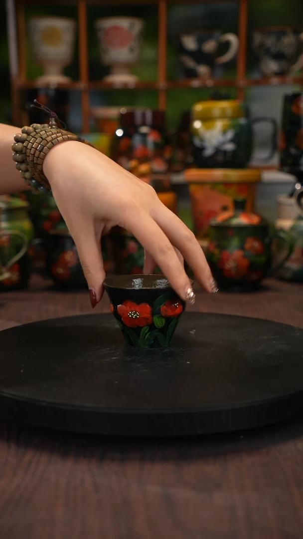 油画 手绘釉下彩