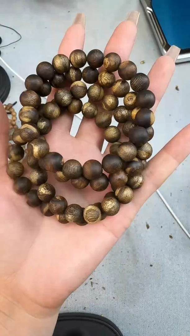 沉香手串1008白棋圆珠单圈多样性发一