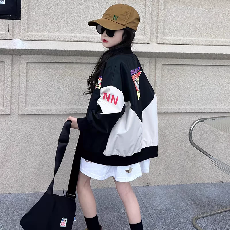 【专柜品质】女童外套春秋装2025新款儿童洋气中大童休闲夹克棒球服