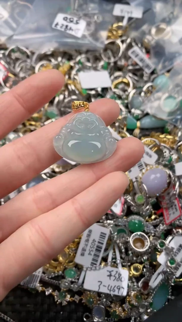 银S925镶嵌戒指翡翠111         8