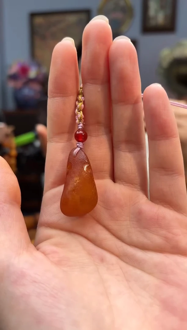 琥珀颈饰未镶嵌手机挂