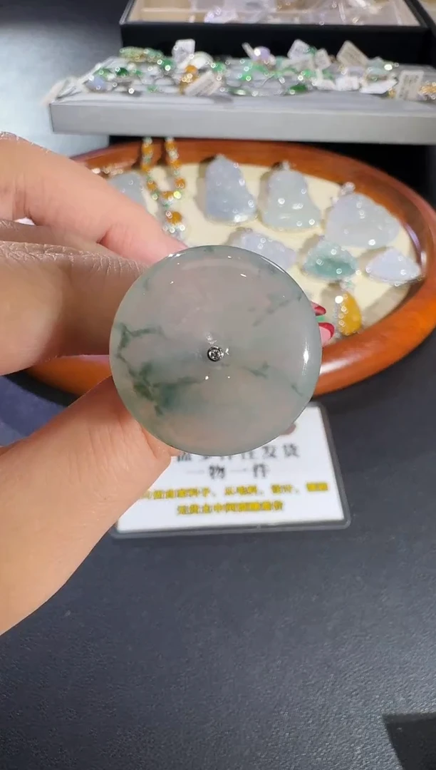 翡翠戒指18K金镶嵌【源头工厂】钻石镶嵌