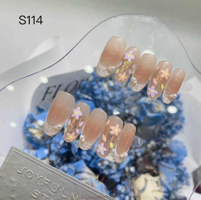 希妹美甲 S系列中椭圆2.5手工穿戴甲