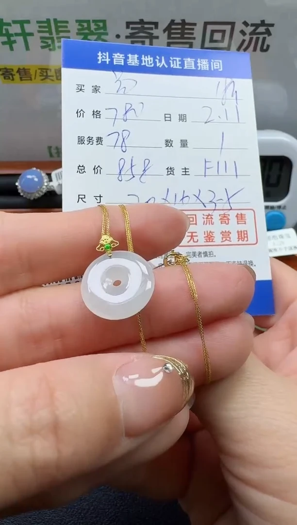 【闪购商品】翡翠颈饰18K金镶嵌寄售回流，不退不换
