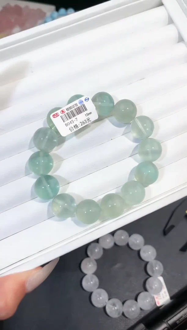 【闪购商品】萤石手链未镶嵌多样性发一Q58奶绿