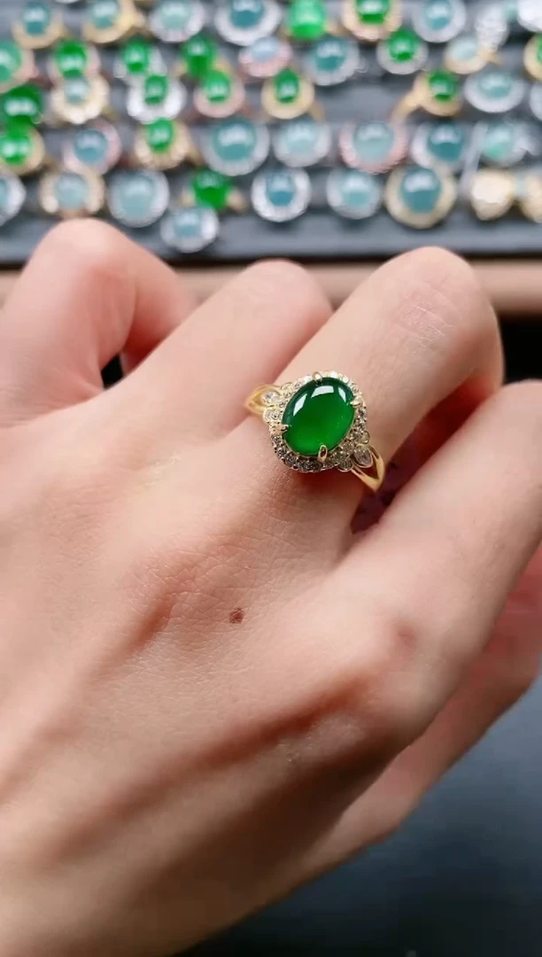 【闪购商品】翡翠戒指银S925镶嵌111111111111