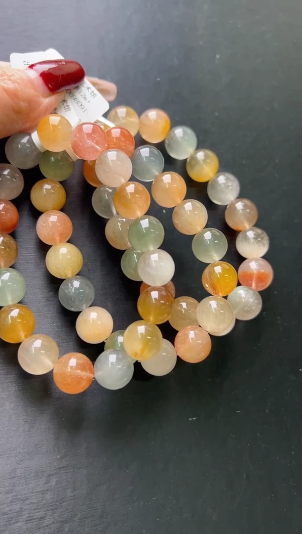 【闪购商品】水晶手串未镶嵌彩兔毛手串12m+多样性发一X30754