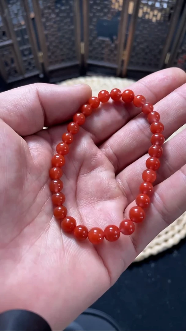 未镶嵌手串南红玛瑙河湾手串6mm