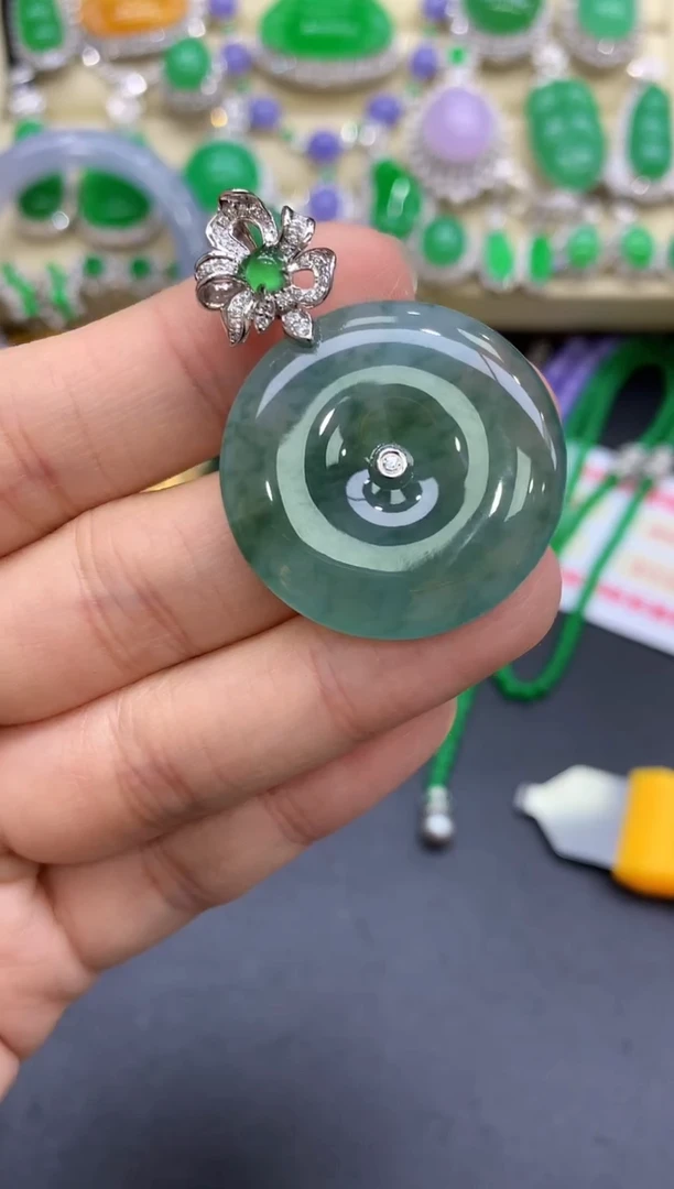 手链18K金镶嵌翡翠310-中国好珍宝