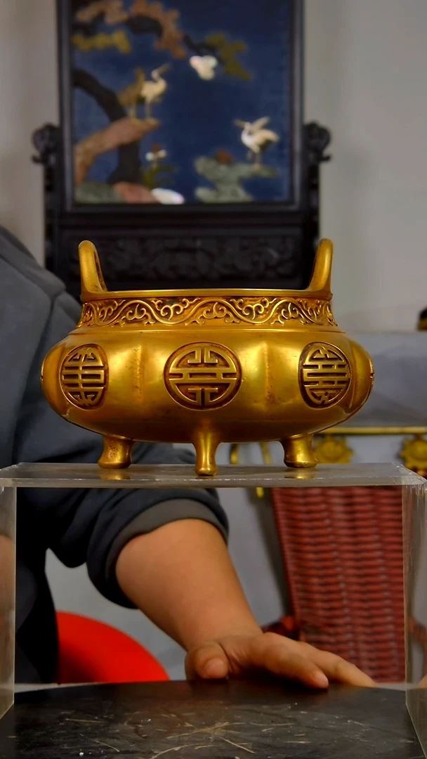 手工艺品琉璃鼎**助精品香炉结缘