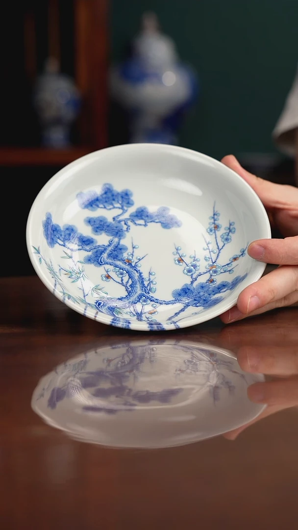 空山明月 新斗彩 松竹梅