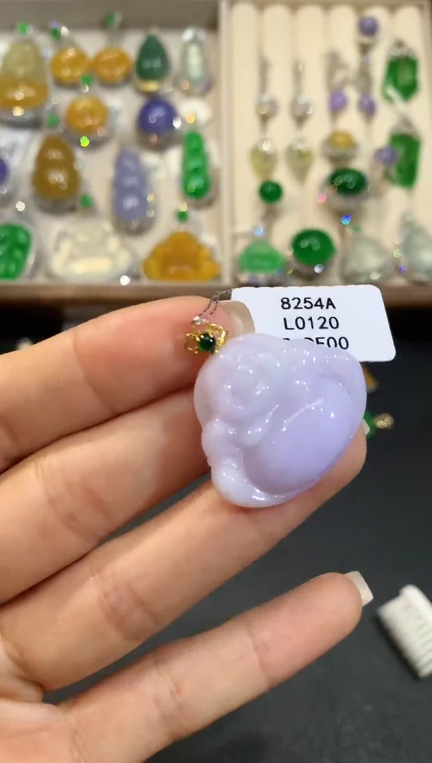 【闪购商品】翡翠吊坠(不含链)18K金镶嵌L0120