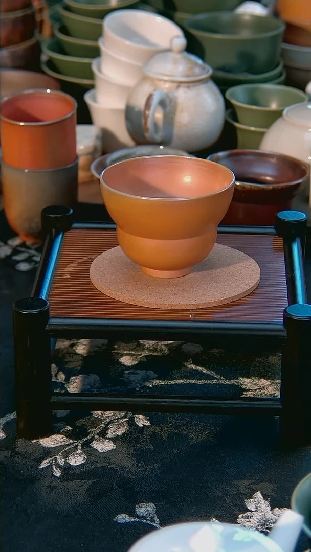 孤品 裸烧柴烧   葫芦杯