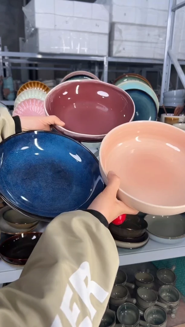 陶瓷外贸尾货瑕疵满20包邮X3 深盘组合