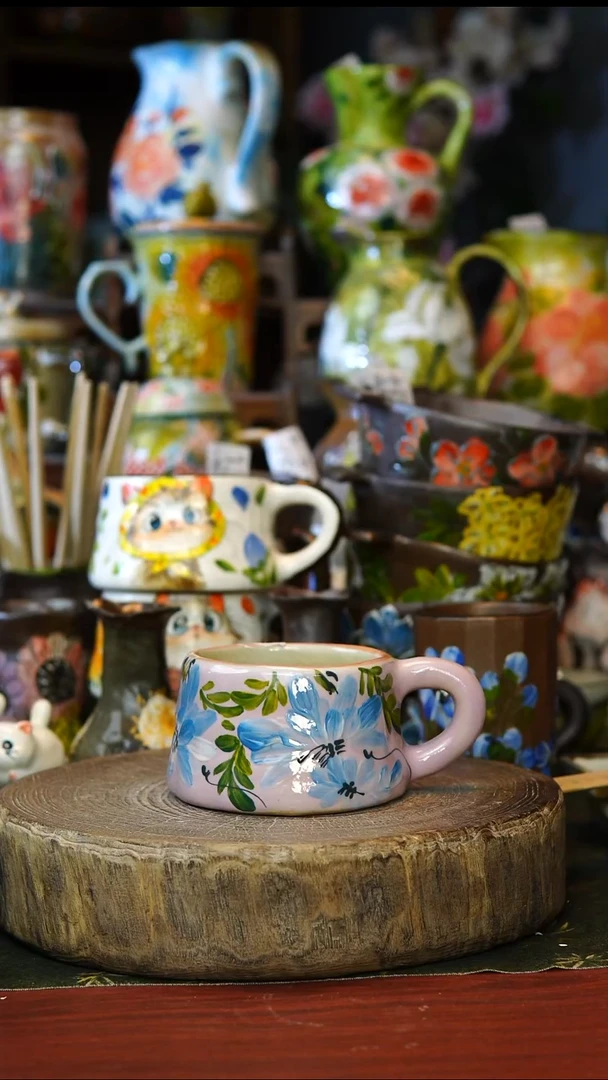 陶瓷214景德镇手工手绘釉下彩