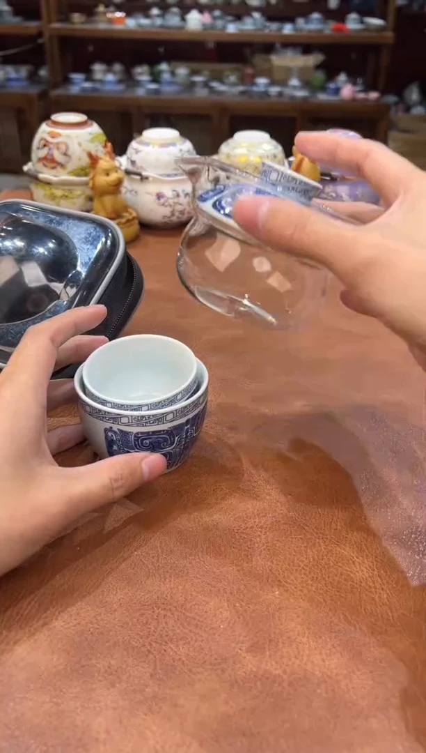 真的很便宜会开片的旅行茶具