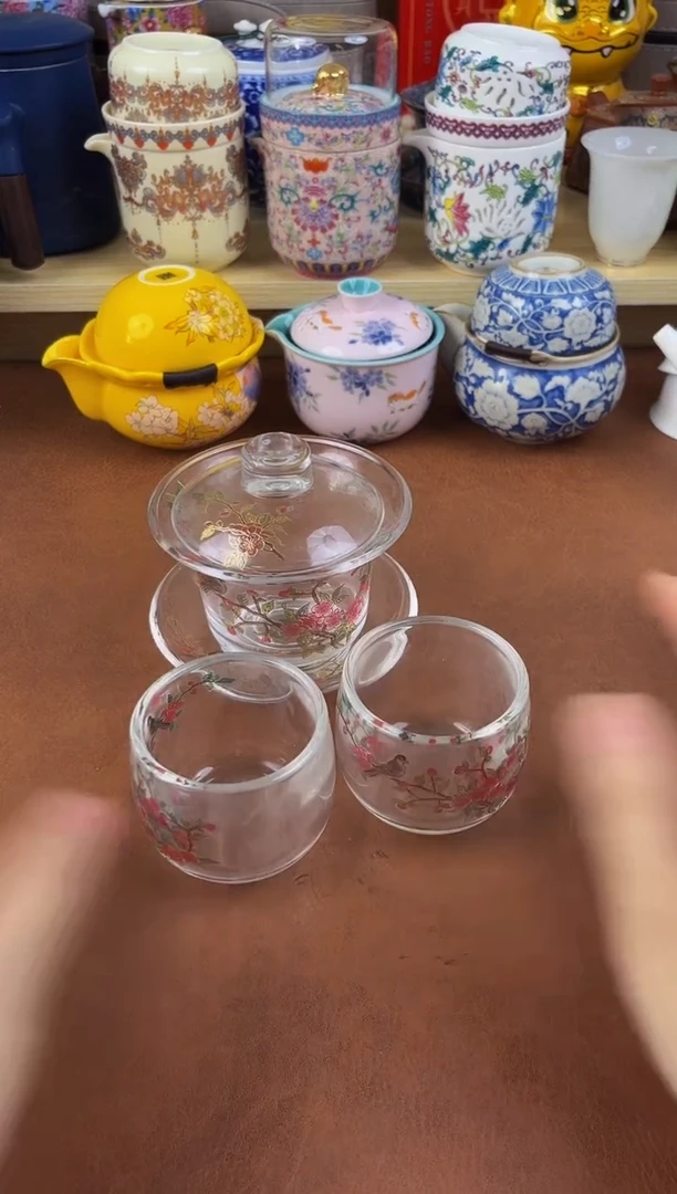陶瓷茶具摆件旅行套组