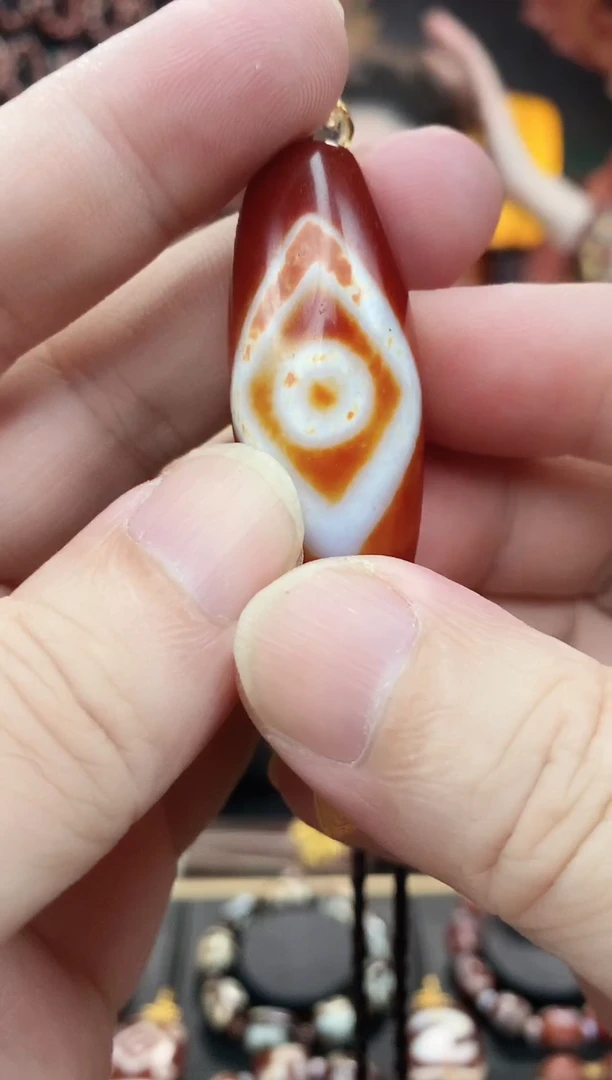 玛瑙/玉髓项链未镶嵌文昌吊坠