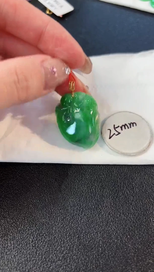 【闪购商品】翡翠颈饰18K金镶嵌缅料A货/支持复检/一件