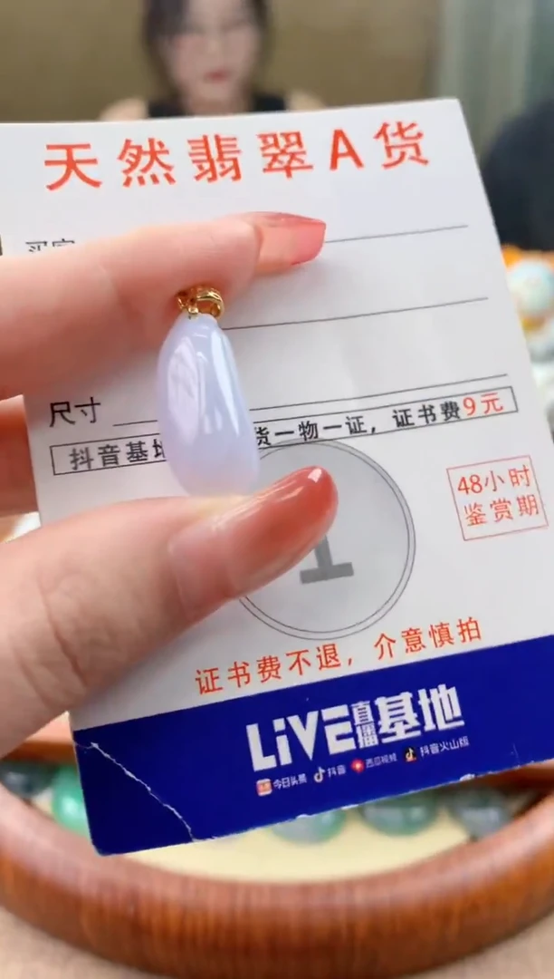 颈饰未镶嵌翡翠 天然A货翡翠挂件