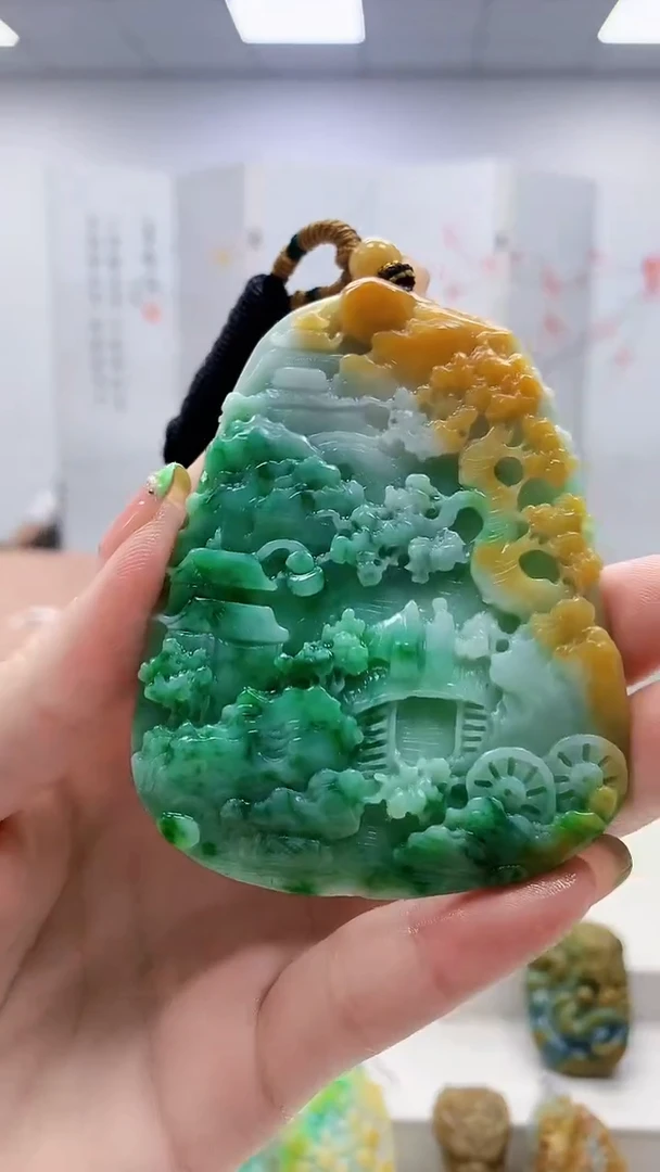 未镶嵌定制翡翠4829ry-毛货挂件100