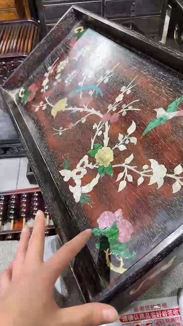 木力*紫檀花鸟茶海1111111111111