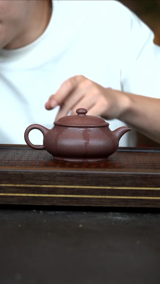 茶壶紫砂   XL     全砂天青泥     明炉       240cc