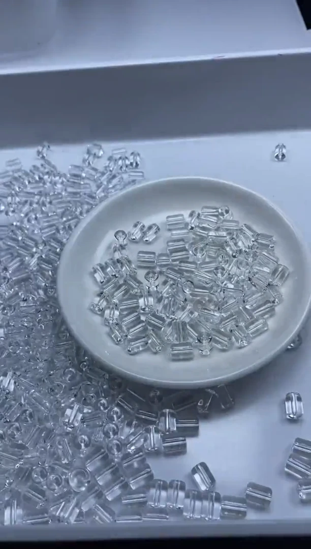 未镶嵌颈饰水晶W2302 白水管珠8*6MM*10颗