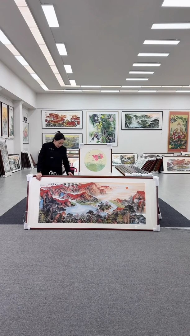 国画手绘 鸿运当头 219*88