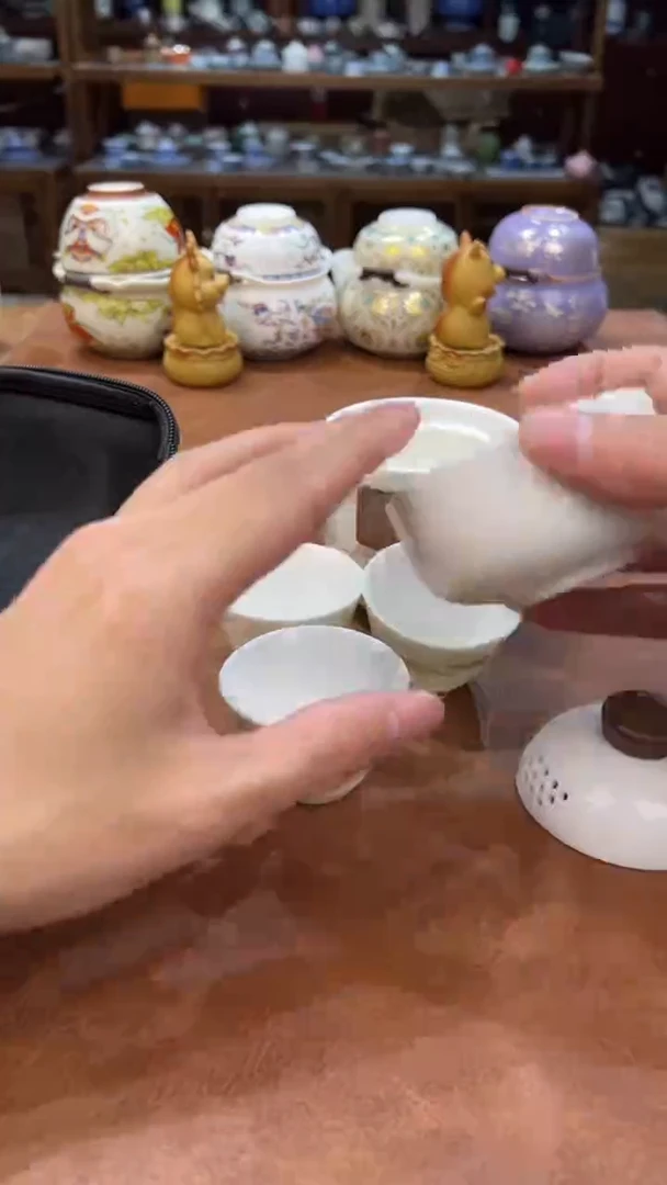 真的很便宜会开片的旅行茶具