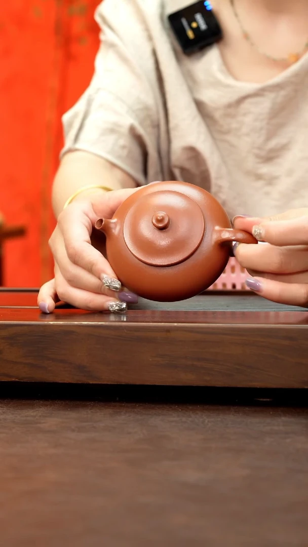 茶壶紫砂朱泥寒江150cc左右