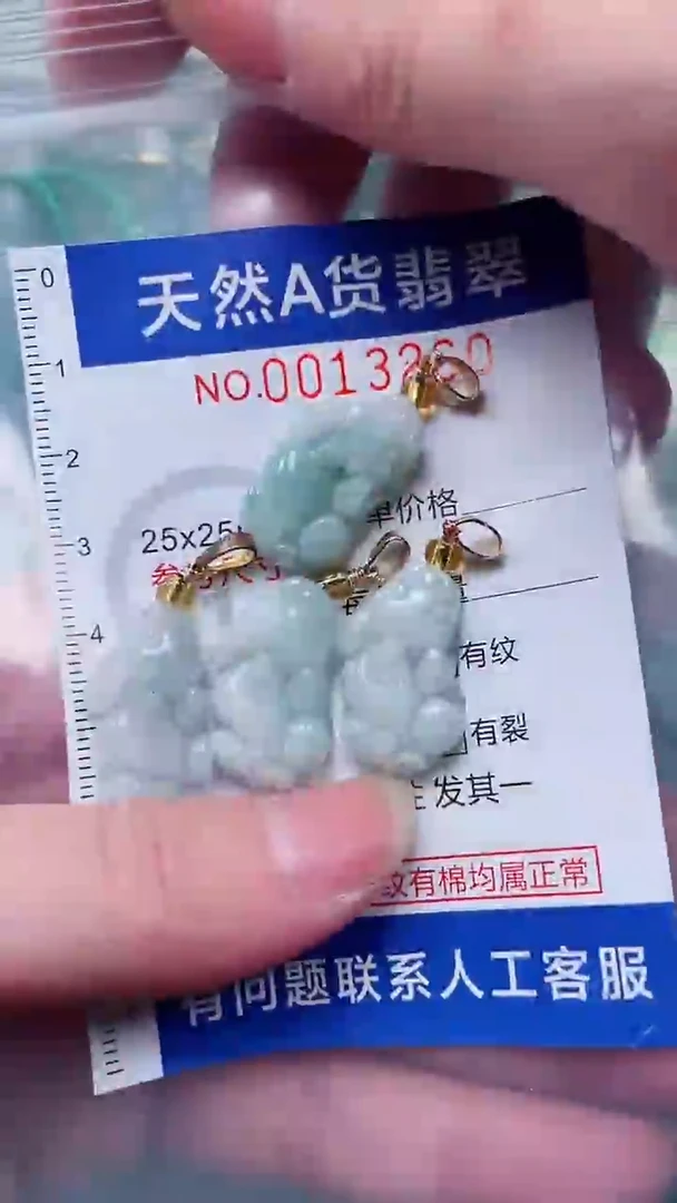 翡翠未镶嵌吊坠(赠链)1