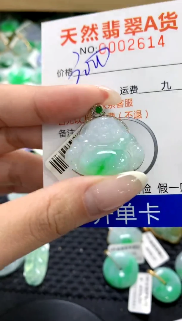 翡翠18K金镶嵌颈饰1111111111111111
