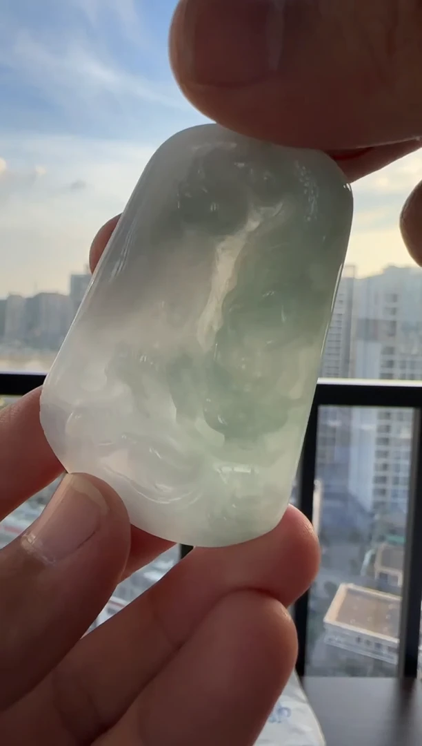 颈饰未镶嵌翡翠天然翡翠A货孤品一件