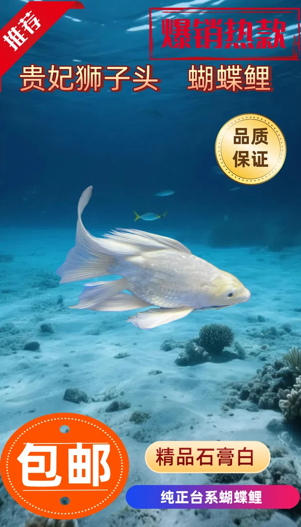 石膏蝴蝶鲤观赏鱼大鳍长尾耐活包邮锦鲤观赏鱼19-22cm