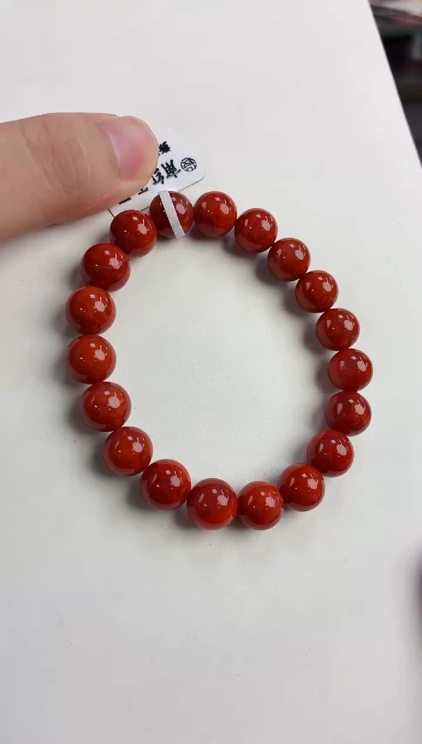 未镶嵌瓦西手串10*南红玛瑙一个/条