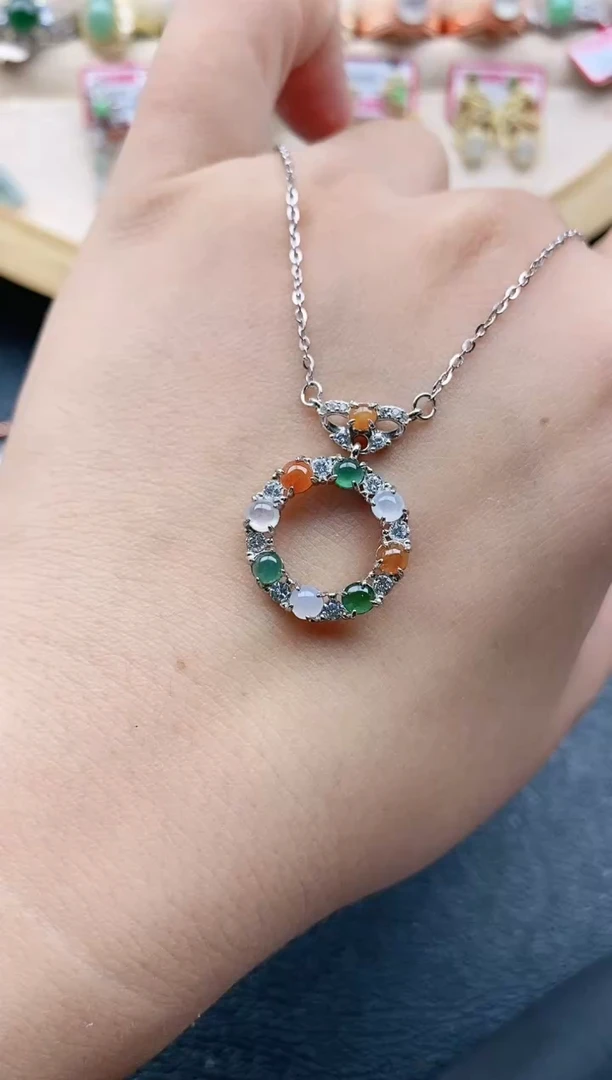 翡翠戒指银S925镶嵌1