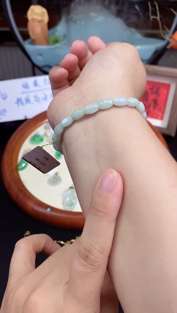 未镶嵌手串翡翠手串多样性发其一@@CMT12356