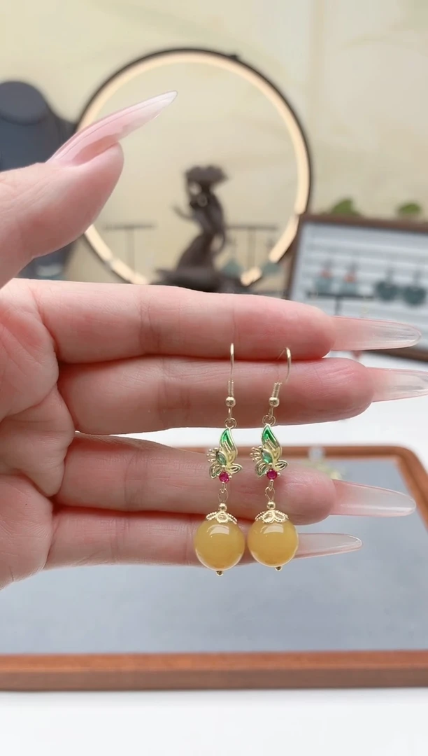 未镶嵌耳饰玛瑙/玉髓8852