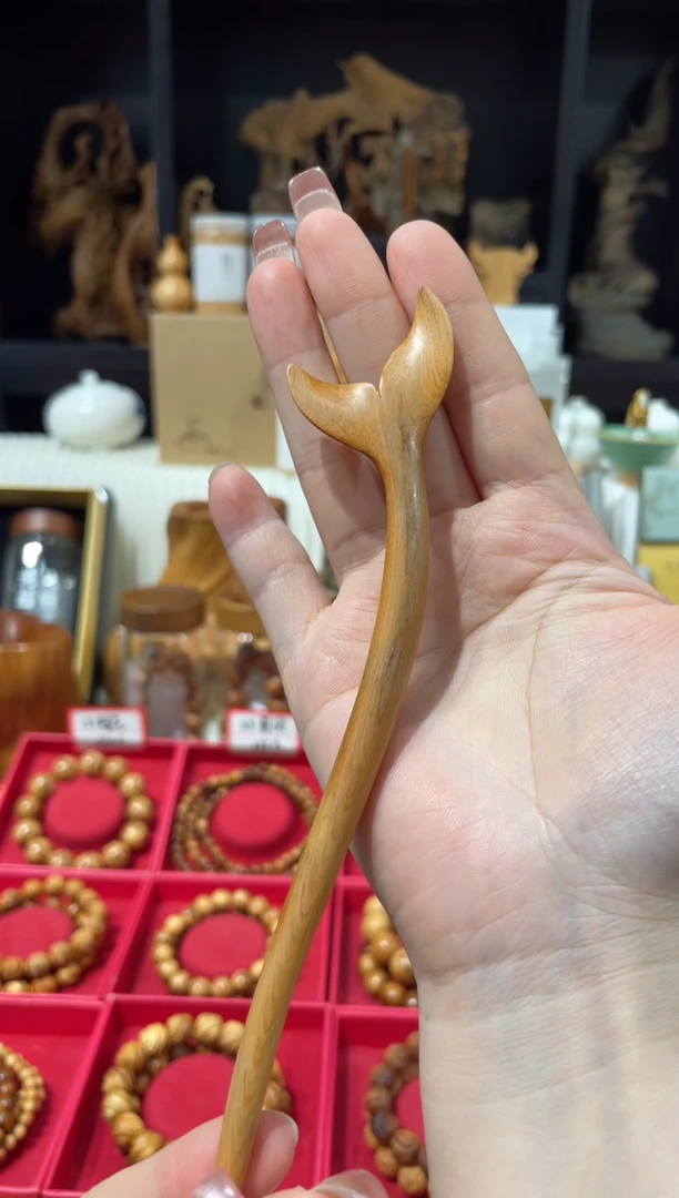 崖柏鲸鱼发簪太行崖柏陈化料