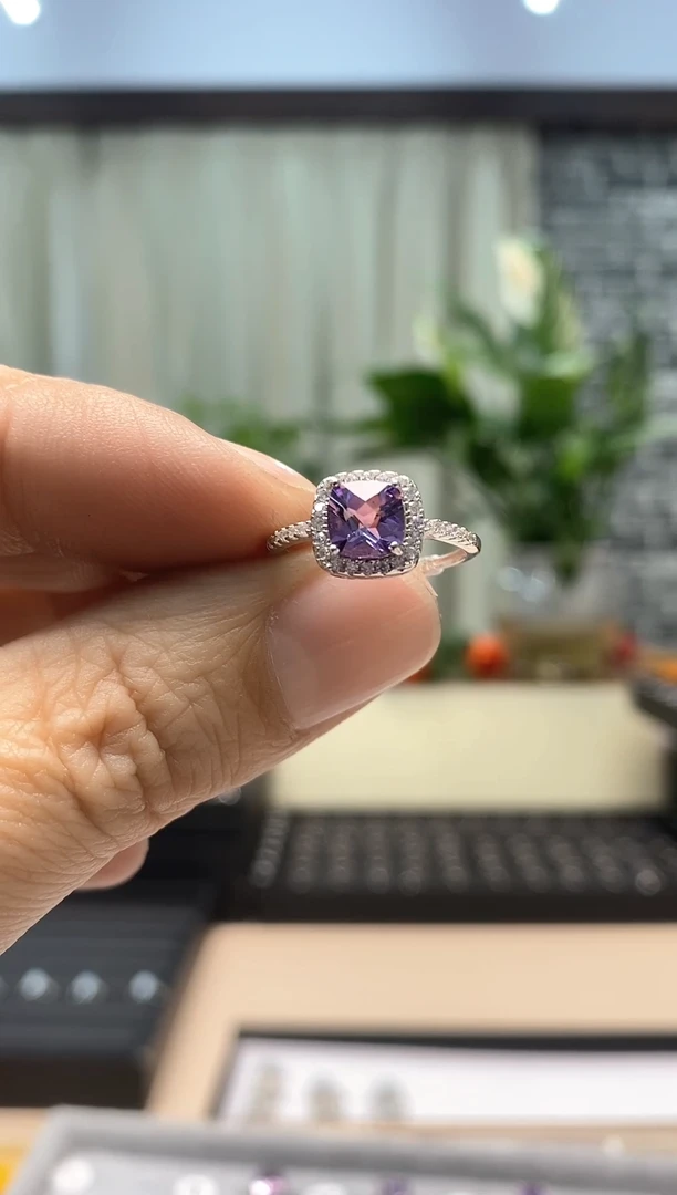 【闪购商品】紫晶戒指银S925镶嵌多样性 发其一  【62】