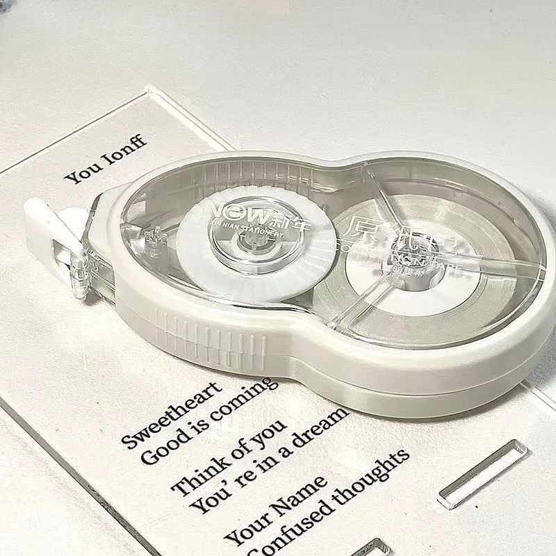 新款原纸色修正ins高颜值大容量顺滑涂改简约静音改正学生隐形带