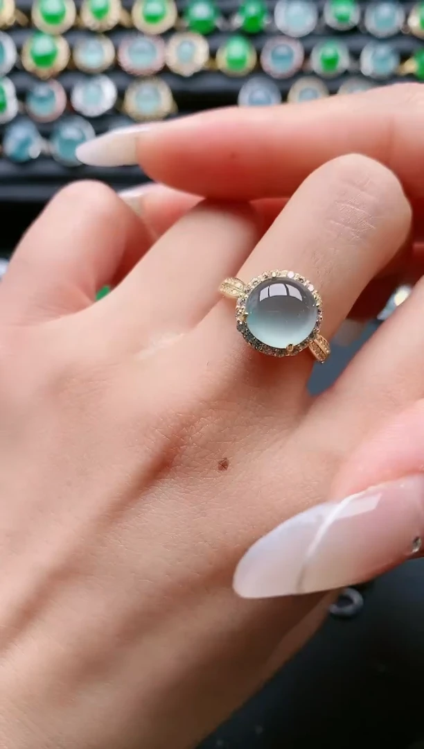 【闪购商品】翡翠戒指银S925镶嵌1111111