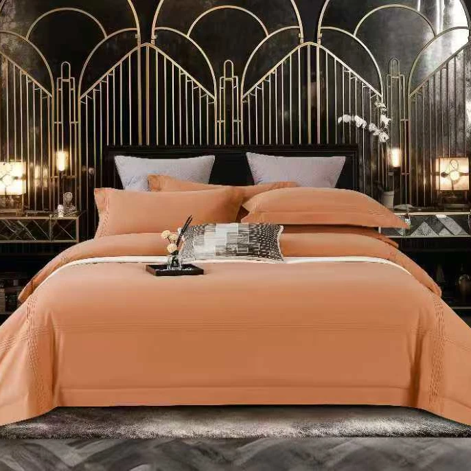 2025新款高端酒店长绒棉磨毛四件套简约床上用品KC