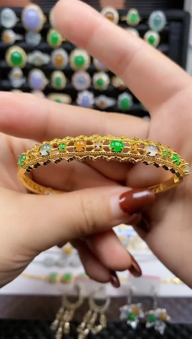 银S925镶嵌戒指翡翠127