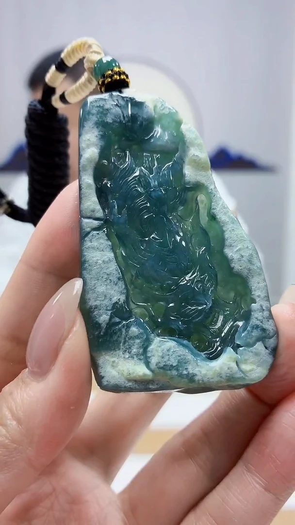 未镶嵌定制翡翠4898MM-毛货挂件86