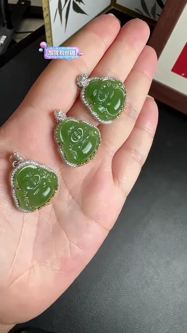 【闪购商品】和田玉颈饰银S925镶嵌WY0222GE474多样性发一