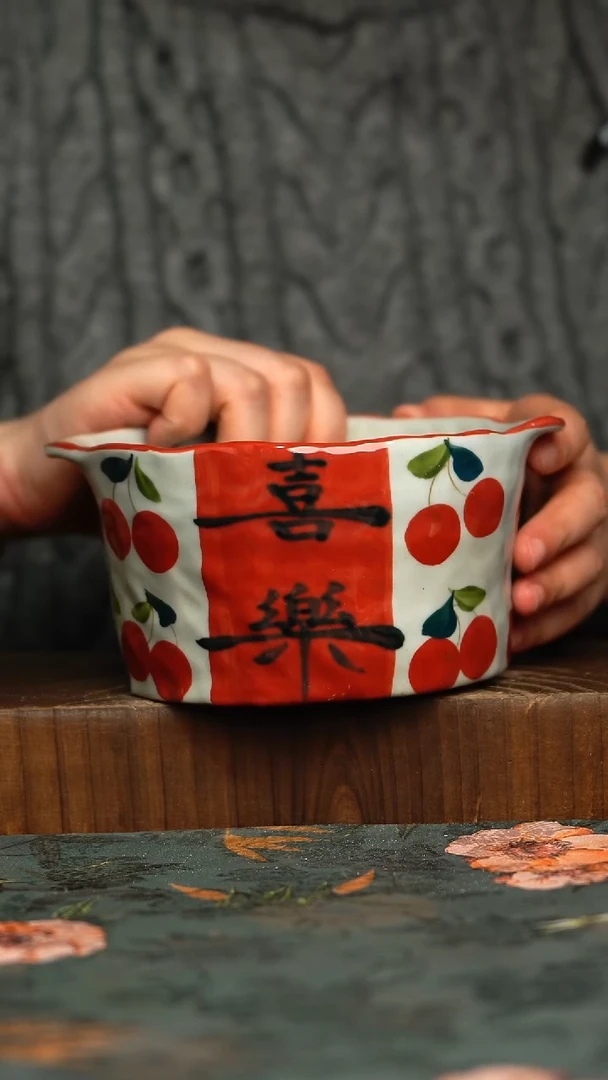 杯釉下彩手工手绘同款陶器