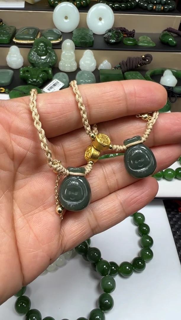 颈饰未镶嵌和田玉【老马】和田玉福袋手绳