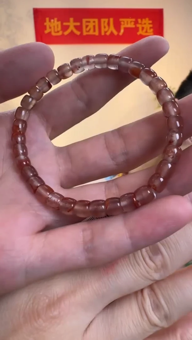 南红玛瑙手串未镶嵌南红玛瑙直切单圈手串6mm